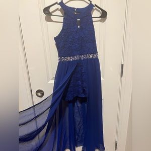 Elegant Blue dress with shorts. Kids size 14